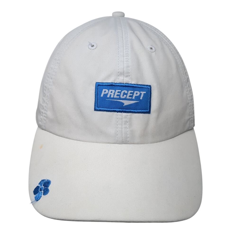 Precept Golf Strapback Baseball Cap White One Size Adjustable Embroidered